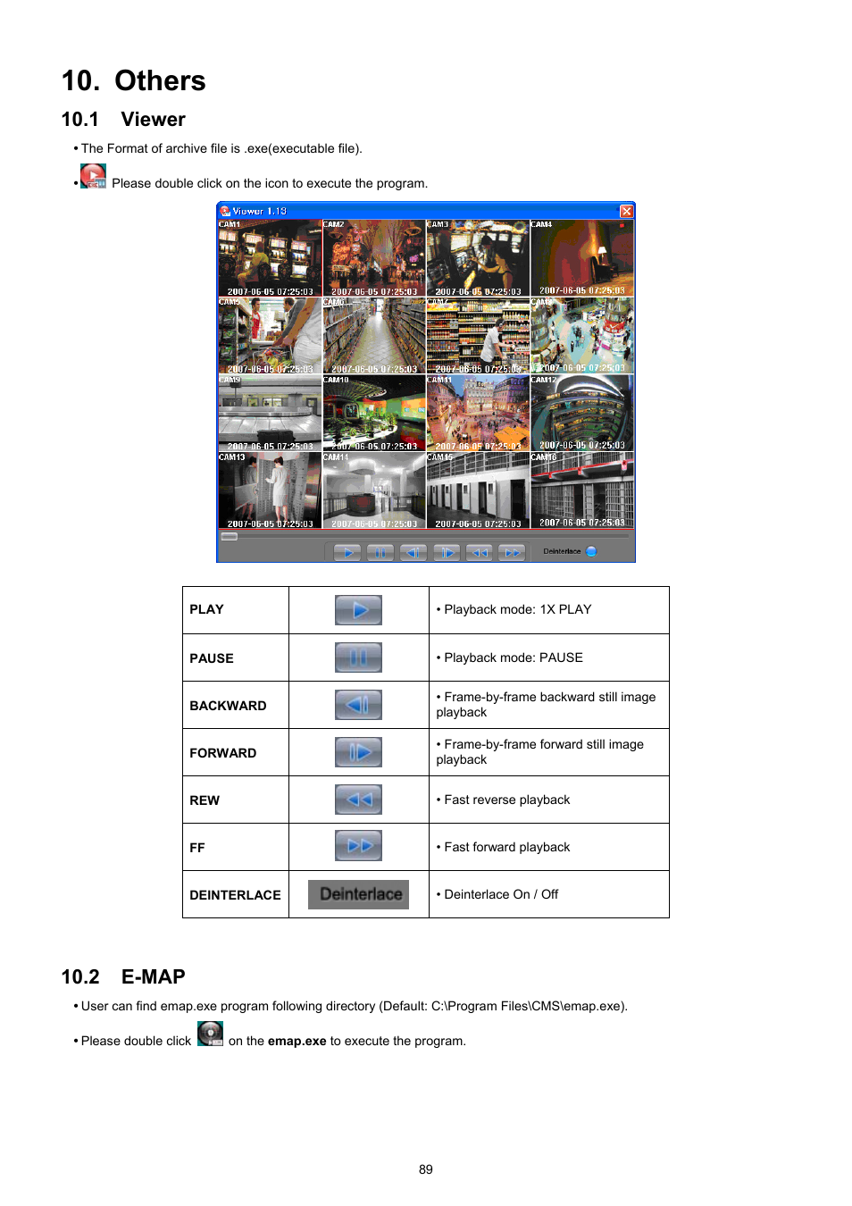 Others, 1 viewer, 2 e-map | EZWatch TurboView DVR User Manual | Page 89 / 128