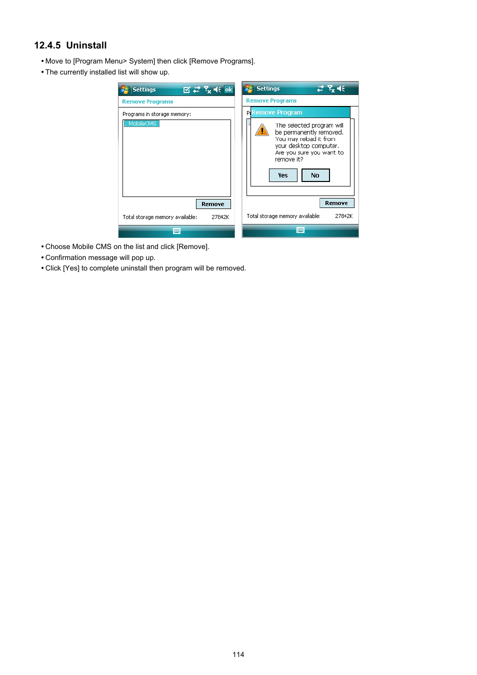 5 uninstall | EZWatch CMS software for TurboView User Manual | Page 114 / 127