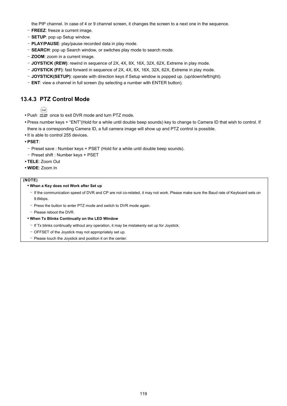 3 ptz control mode | EZWatch CMS software for TurboView User Manual | Page 119 / 127