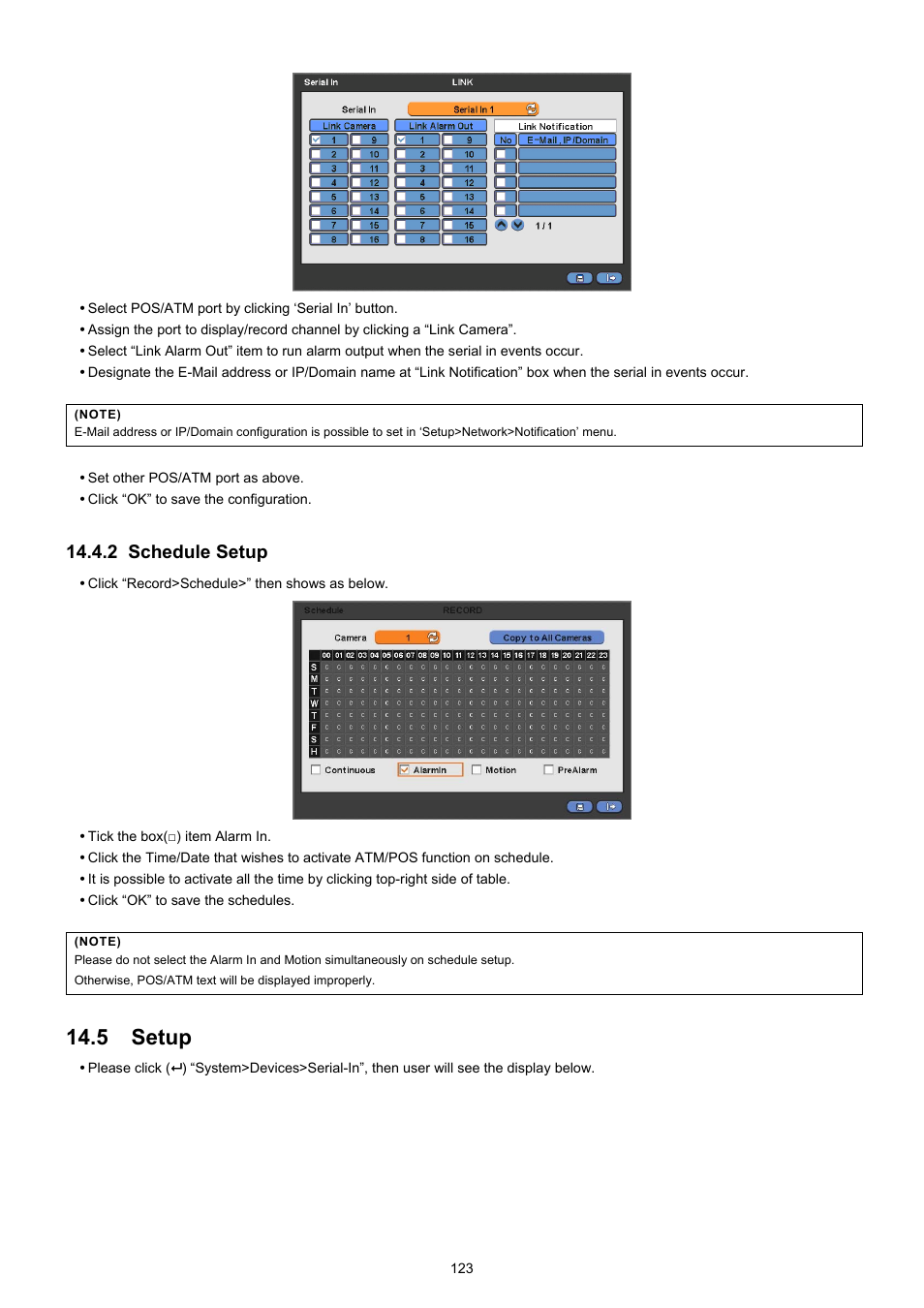 5 setup, 2 schedule setup | EZWatch CMS software for TurboView User Manual | Page 123 / 127