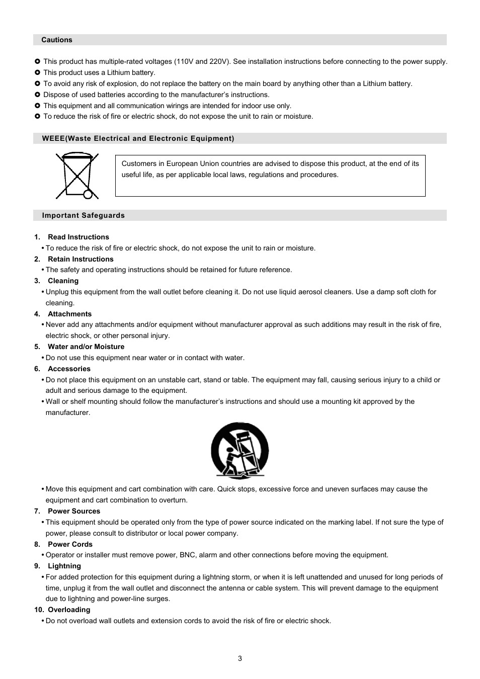 EZWatch CMS software for TurboView User Manual | Page 3 / 127
