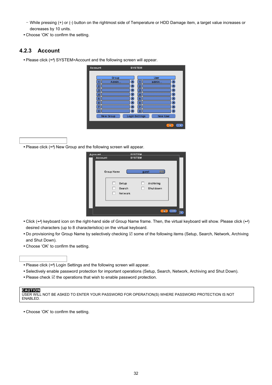 3 account | EZWatch CMS software for TurboView User Manual | Page 32 / 127