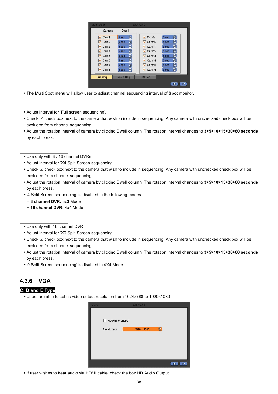 6 vga | EZWatch CMS software for TurboView User Manual | Page 38 / 127
