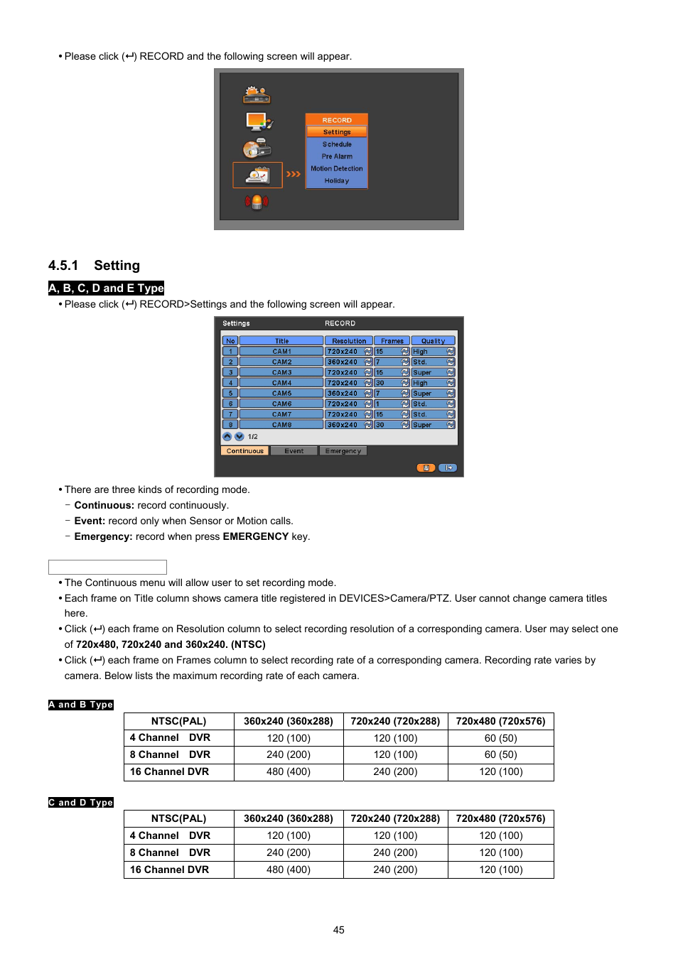 1 setting | EZWatch CMS software for TurboView User Manual | Page 45 / 127