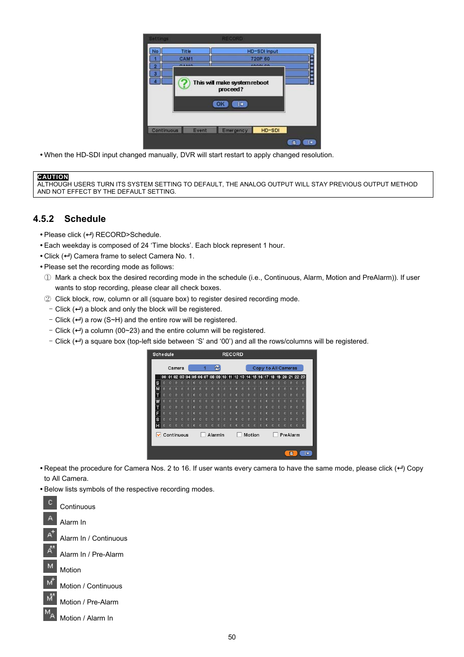 2 schedule | EZWatch CMS software for TurboView User Manual | Page 50 / 127