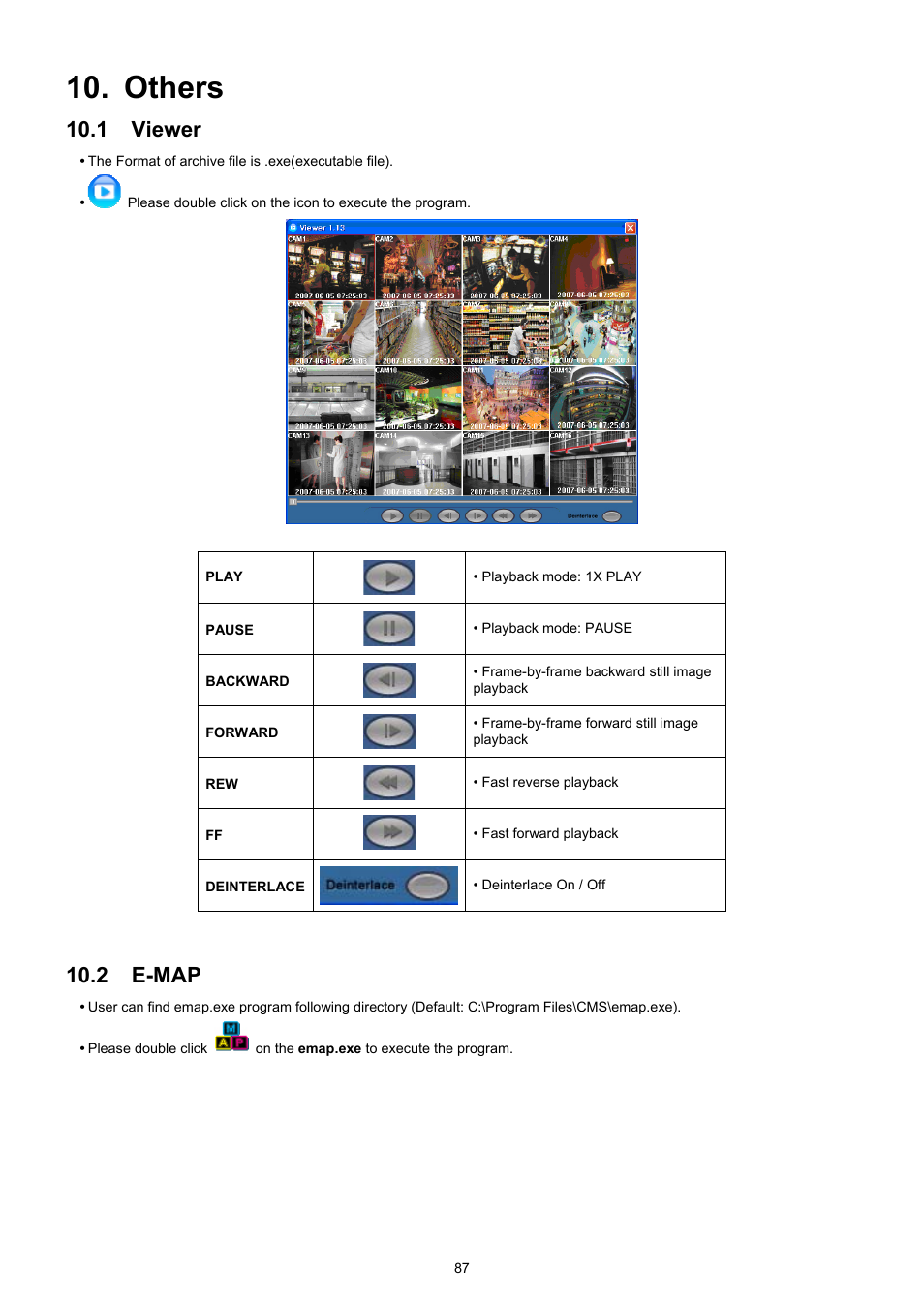 Others, 1 viewer, 2 e-map | EZWatch CMS software for TurboView User Manual | Page 87 / 127