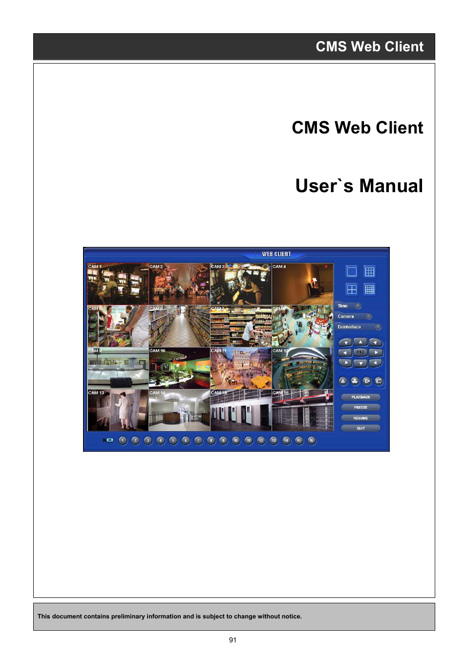 User`s manual, Cms web client | EZWatch CMS software for TurboView User Manual | Page 91 / 127