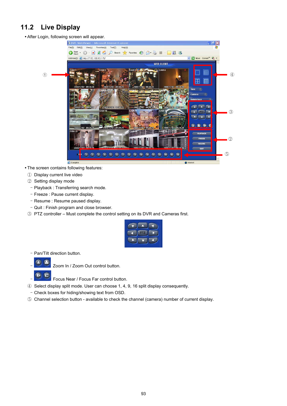 2 live display | EZWatch CMS software for TurboView User Manual | Page 93 / 127