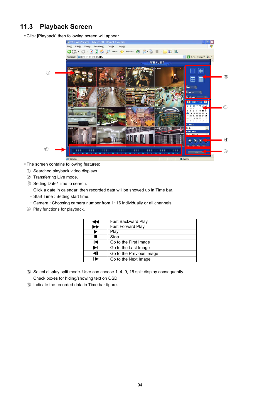 3 playback screen | EZWatch CMS software for TurboView User Manual | Page 94 / 127