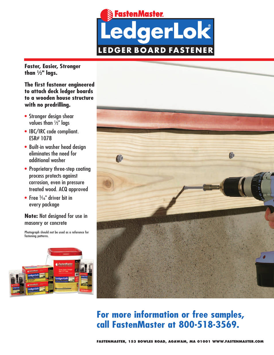 FastenMaster LedgerLOK User Manual | 2 pages