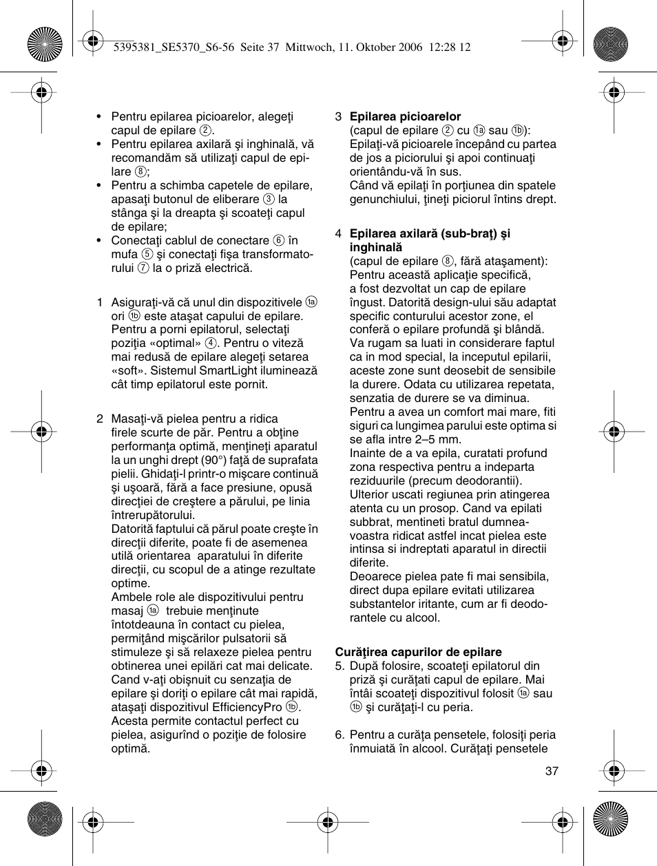 Braun 5370 User Manual | Page 36 / 45