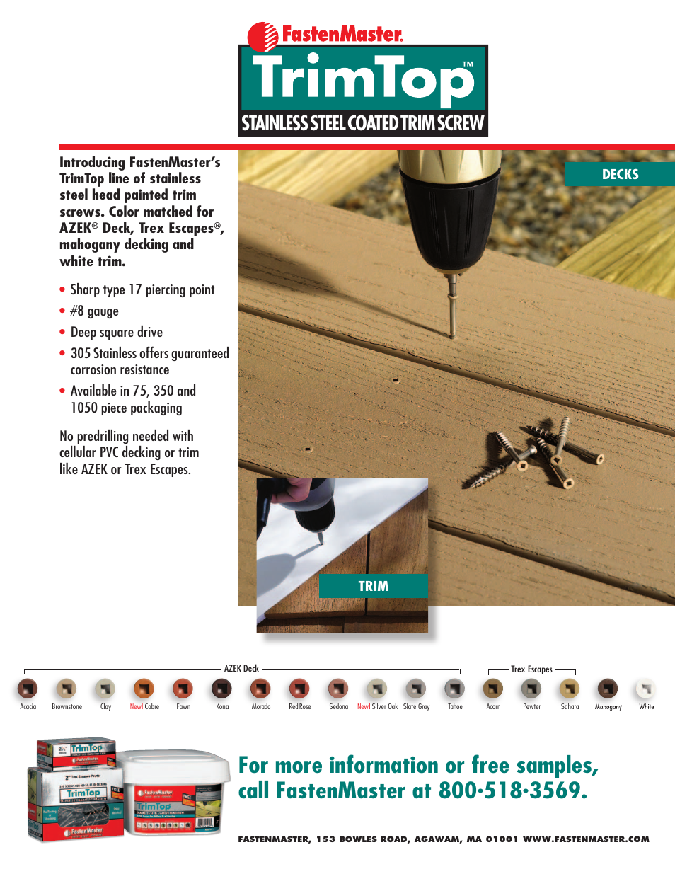 FastenMaster TrimTop User Manual | 2 pages
