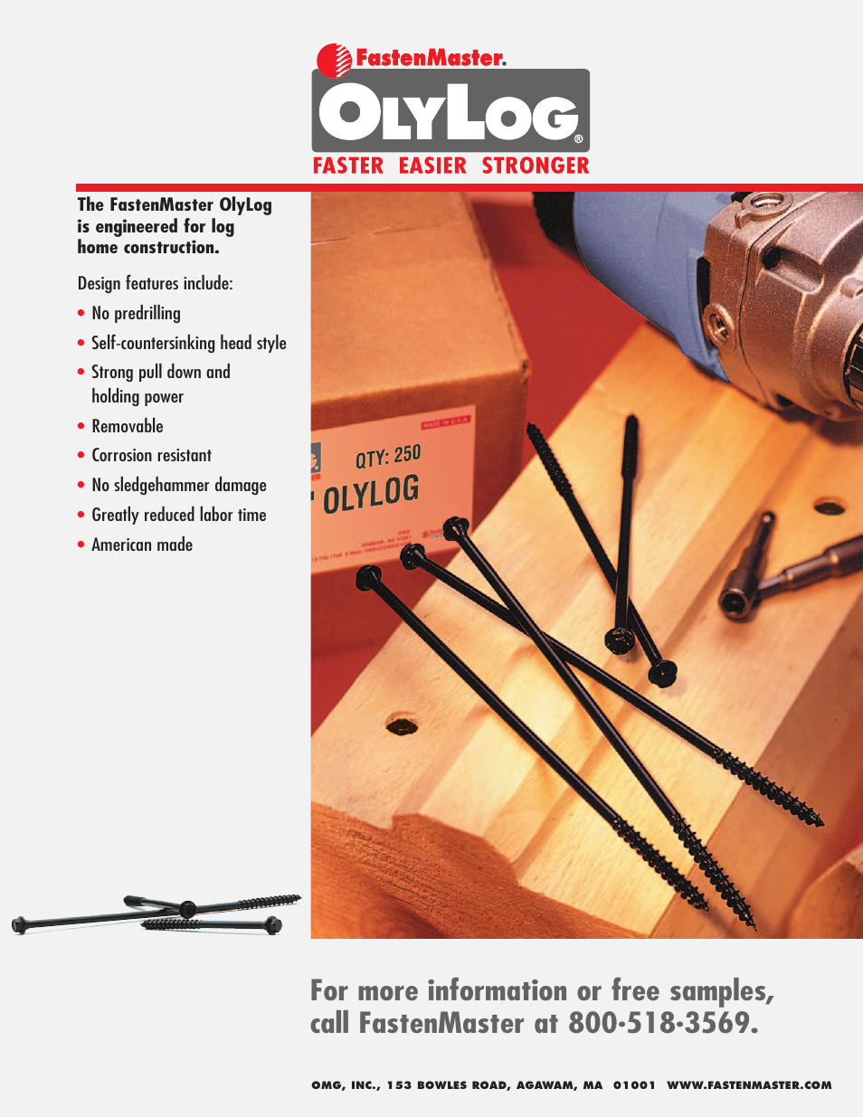 FastenMaster OlyLog User Manual | 2 pages