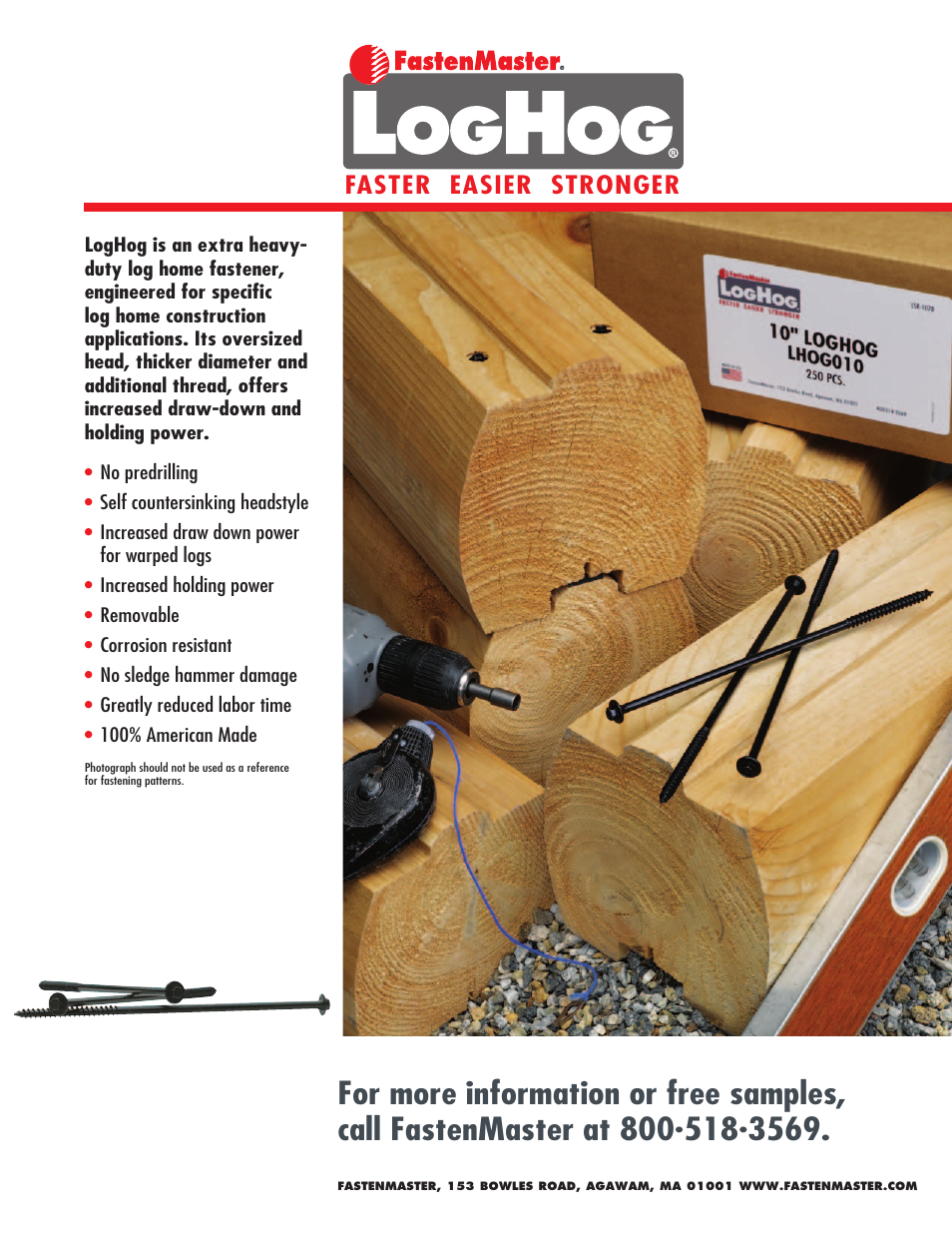 FastenMaster LogHog User Manual | 2 pages