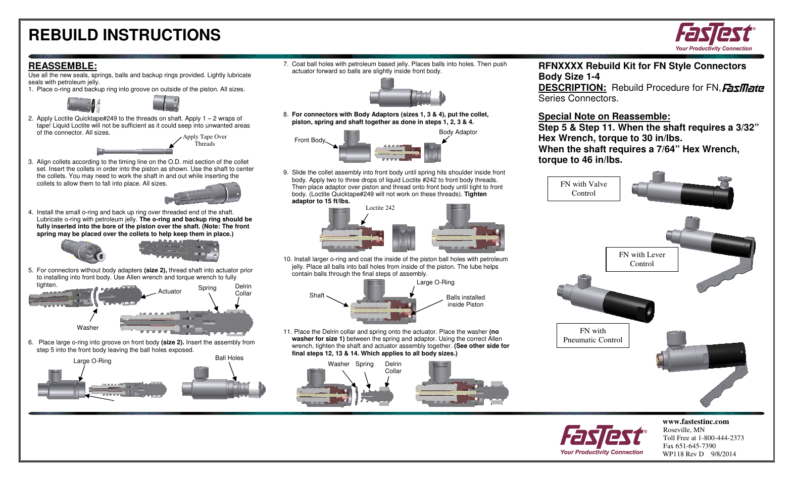 FasTest FasMate FN Series Rebuild User Manual | 2 pages