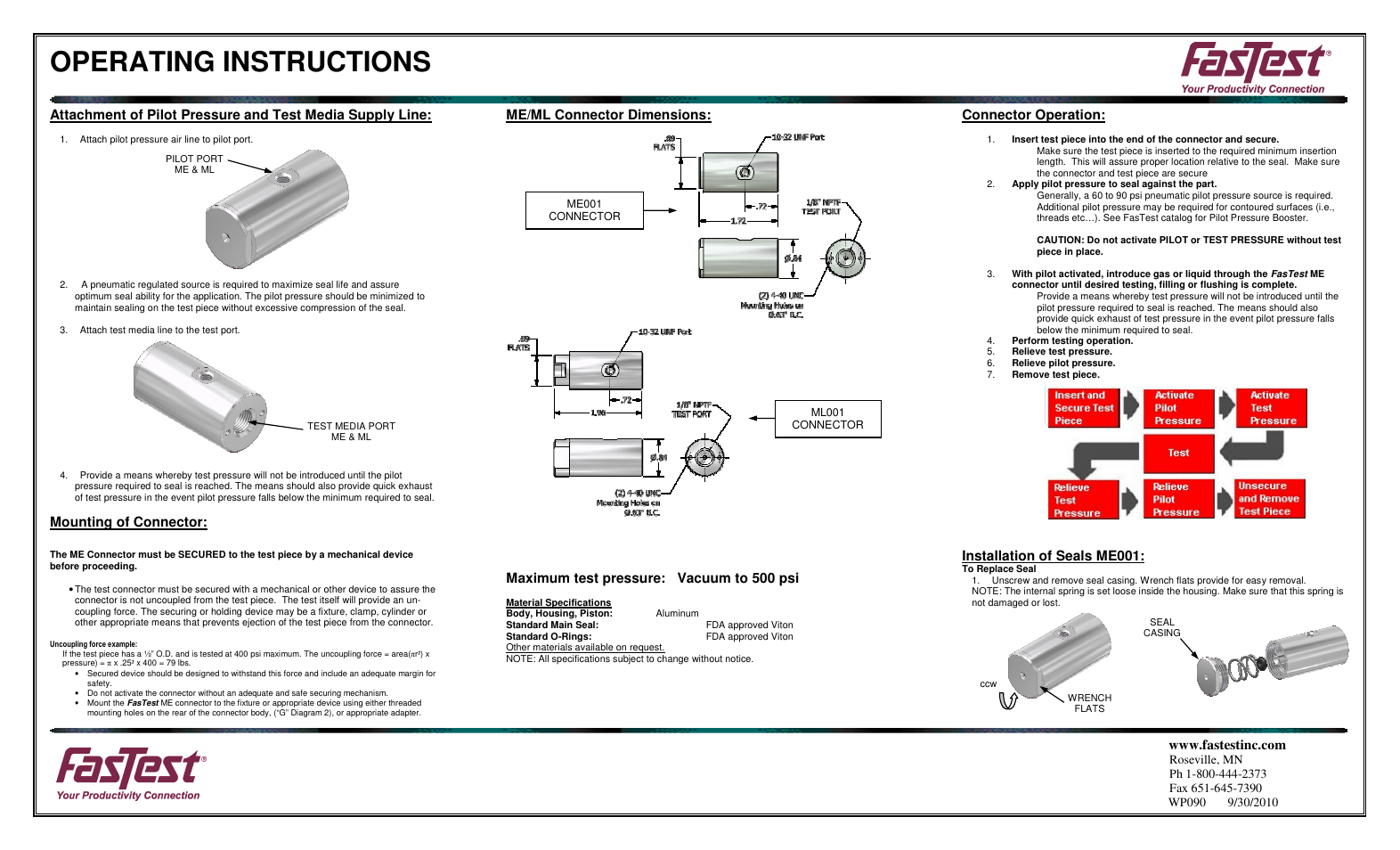 FasTest ML Series User Manual | 2 pages