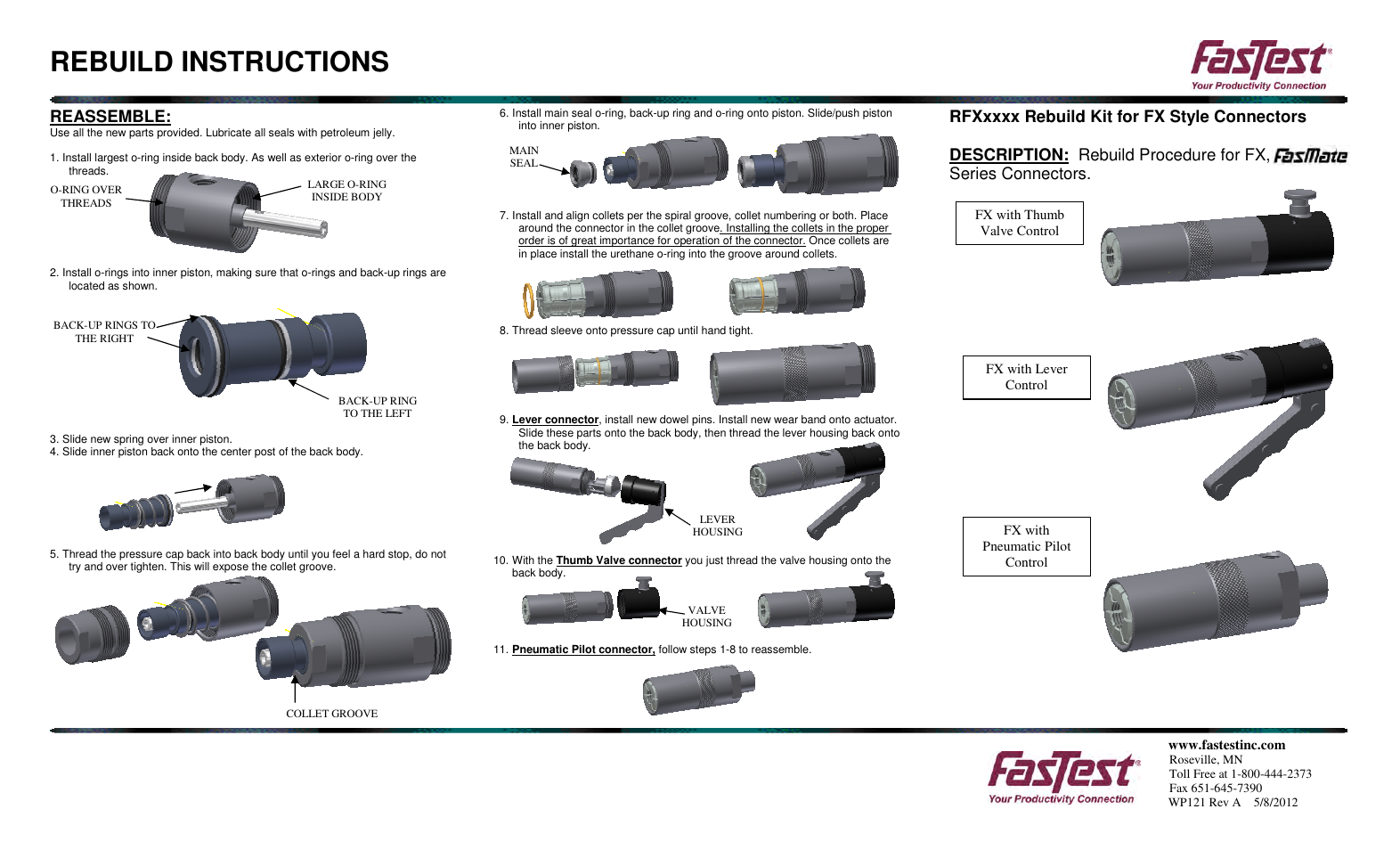 FasTest FasMate FX Series Rebuild User Manual | 2 pages