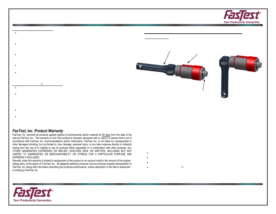FasTest EZ Series - Grip & Seal User Manual | 2 pages