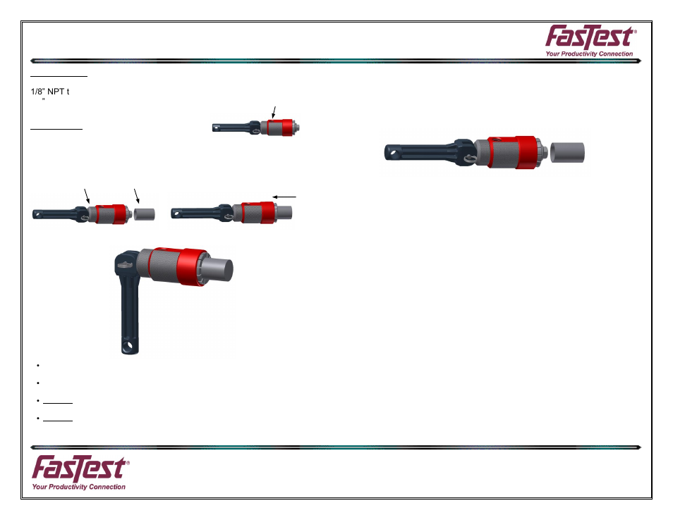 Operating instructions, Installation, Operation | FasTest EZ Series - Grip & Seal User Manual | Page 2 / 2