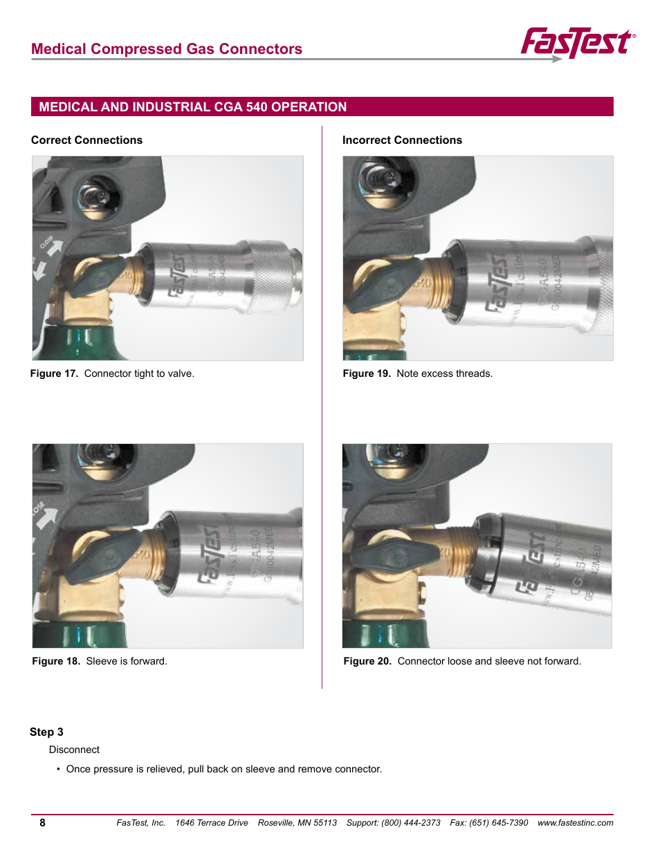 Medical compressed gas connectors | FasTest Compressed Gas Medical Connectors User Manual | Page 10 / 20