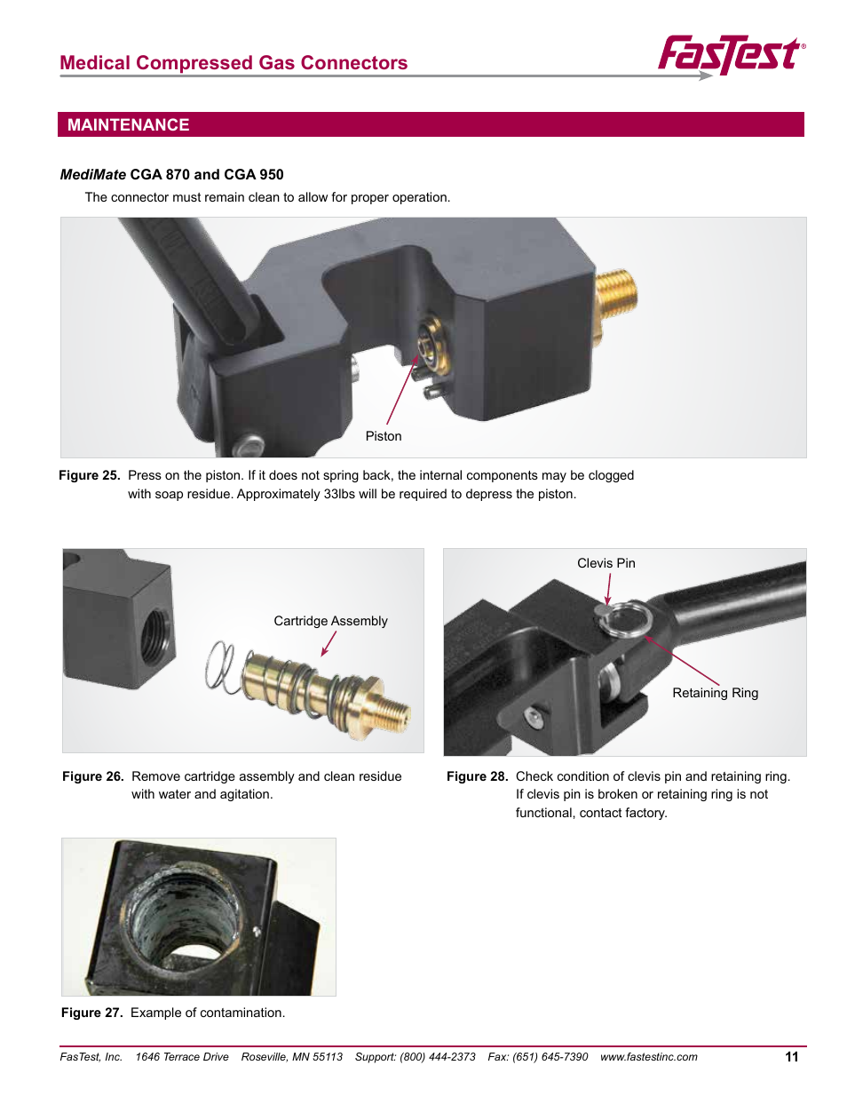 Medical compressed gas connectors | FasTest Compressed Gas Medical Connectors User Manual | Page 13 / 20