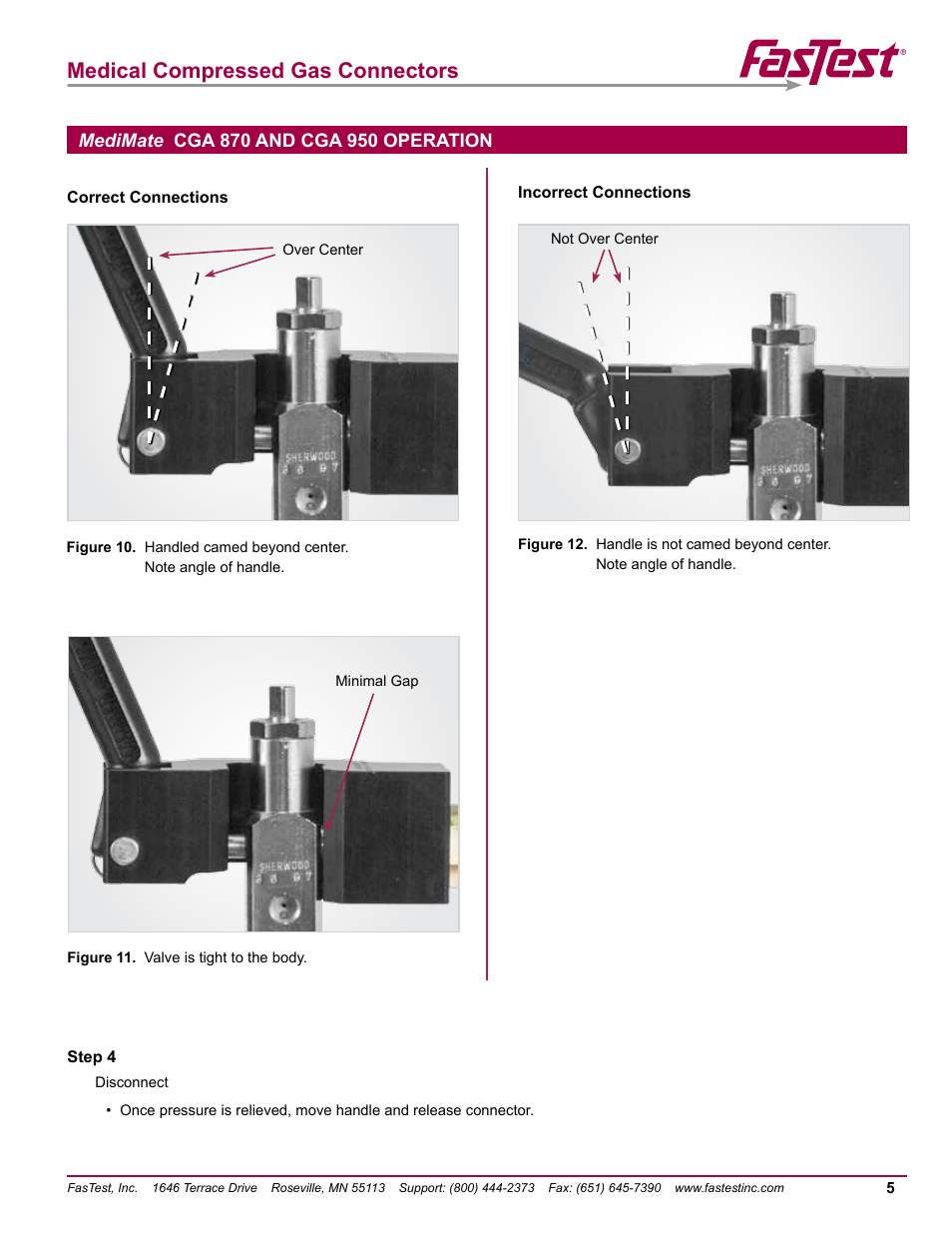 Medical compressed gas connectors | FasTest Compressed Gas Medical Connectors User Manual | Page 7 / 20