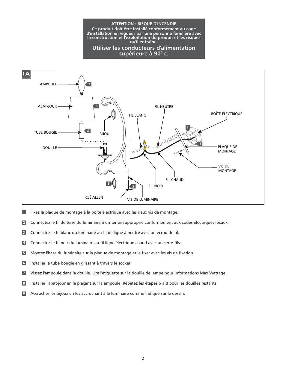 Feiss WB1721 User Manual | Page 2 / 4