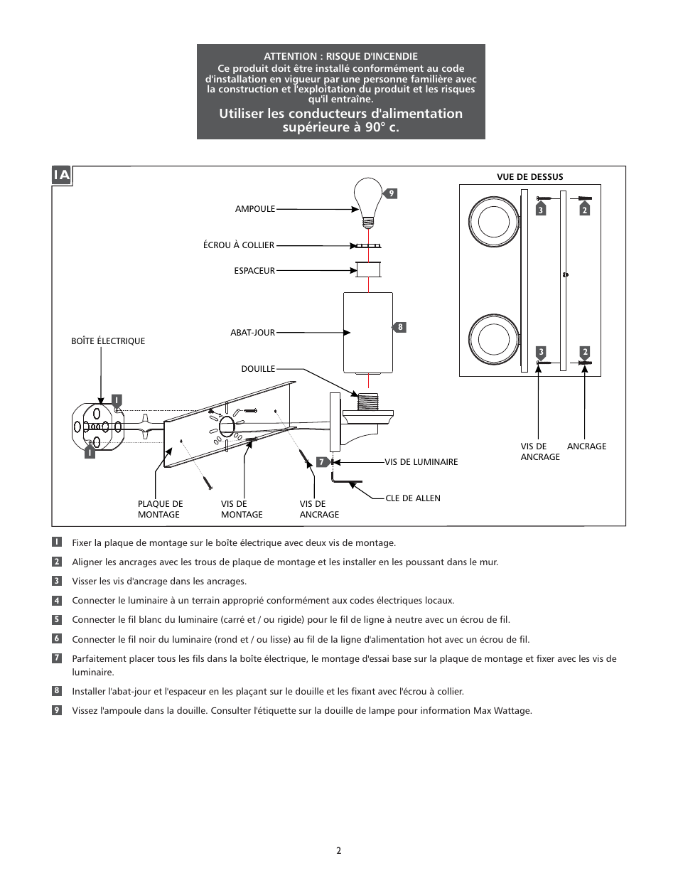 Feiss VS46003 User Manual | Page 2 / 4