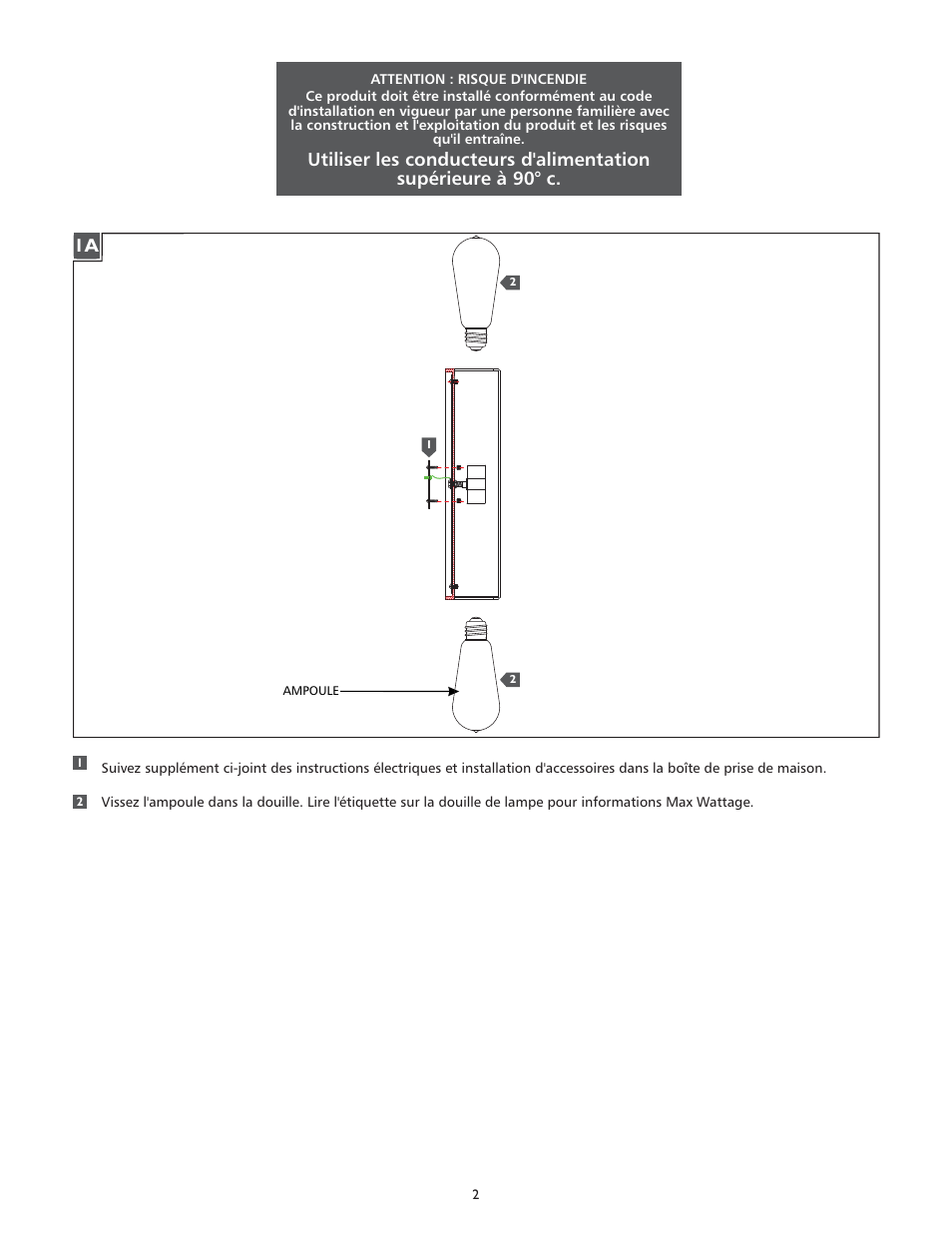 Feiss VS52002 User Manual | Page 2 / 4