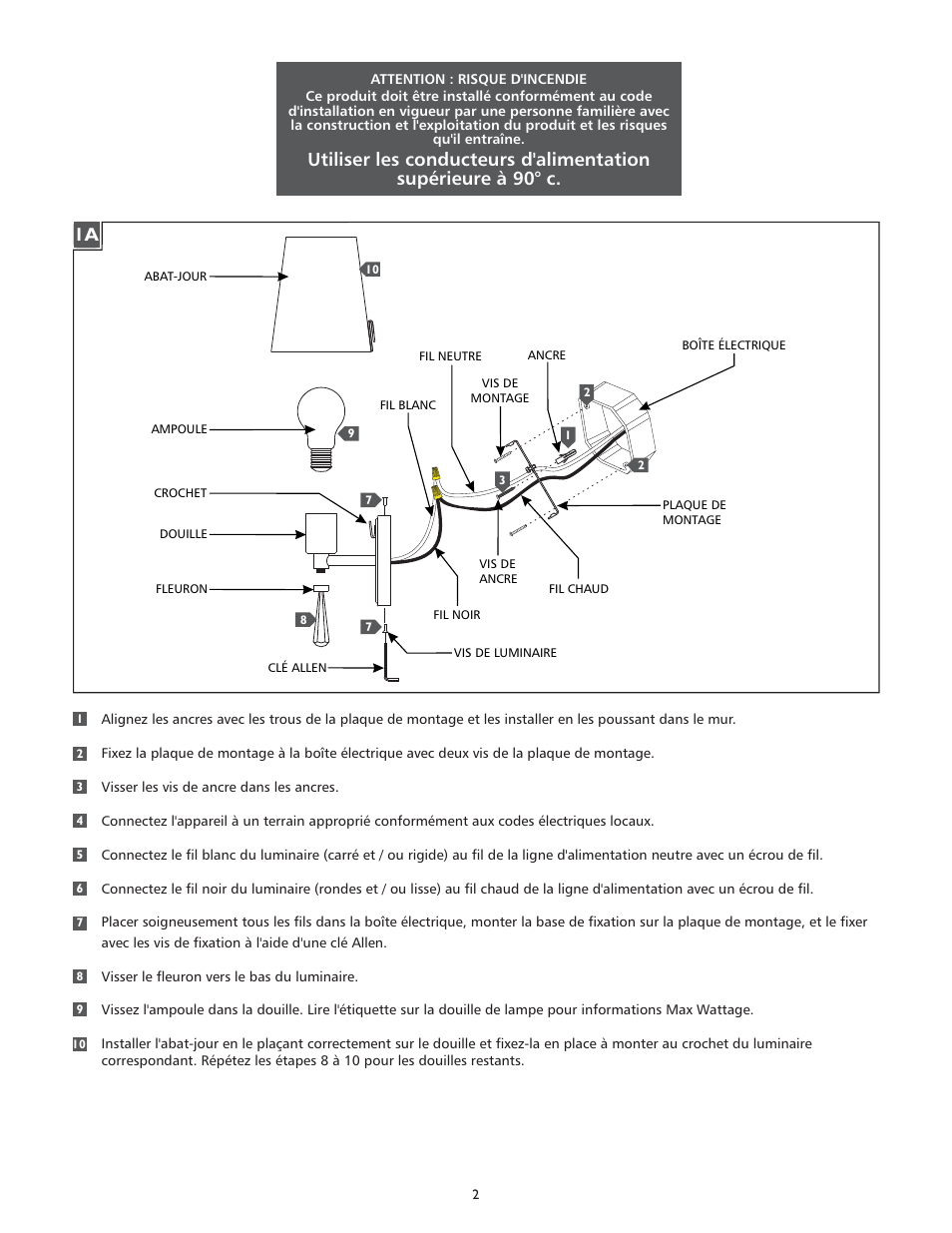 Feiss VS53003 User Manual | Page 2 / 4