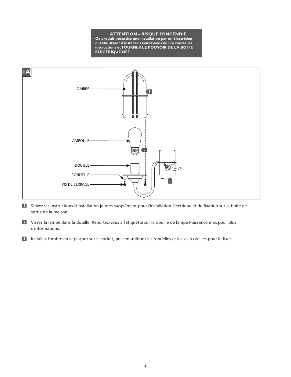 Feiss WB1703 User Manual | Page 2 / 4