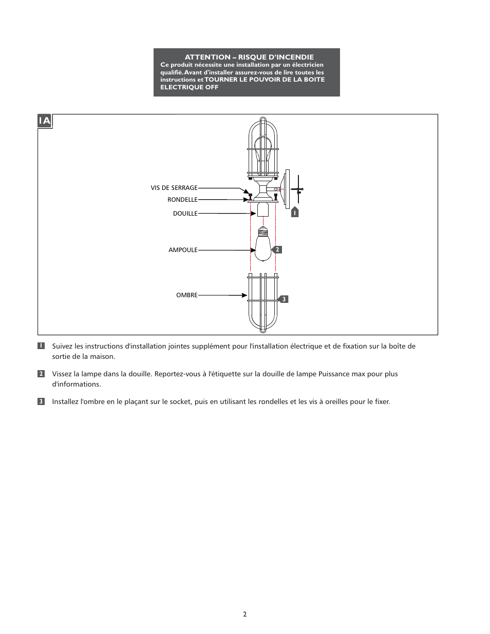 Feiss WB1704 User Manual | Page 2 / 4