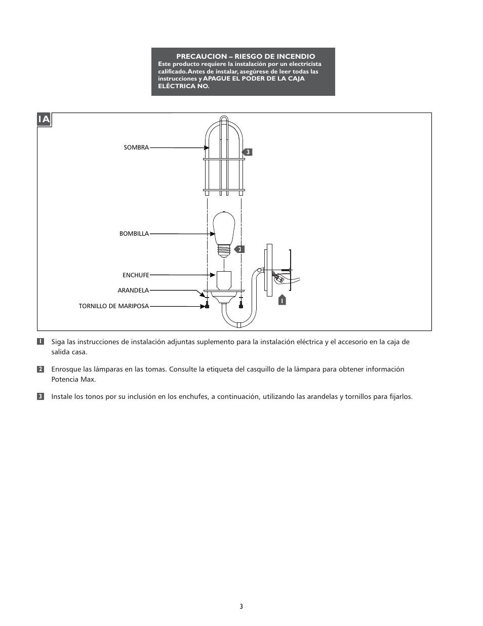 Feiss VS36003 User Manual | Page 3 / 4