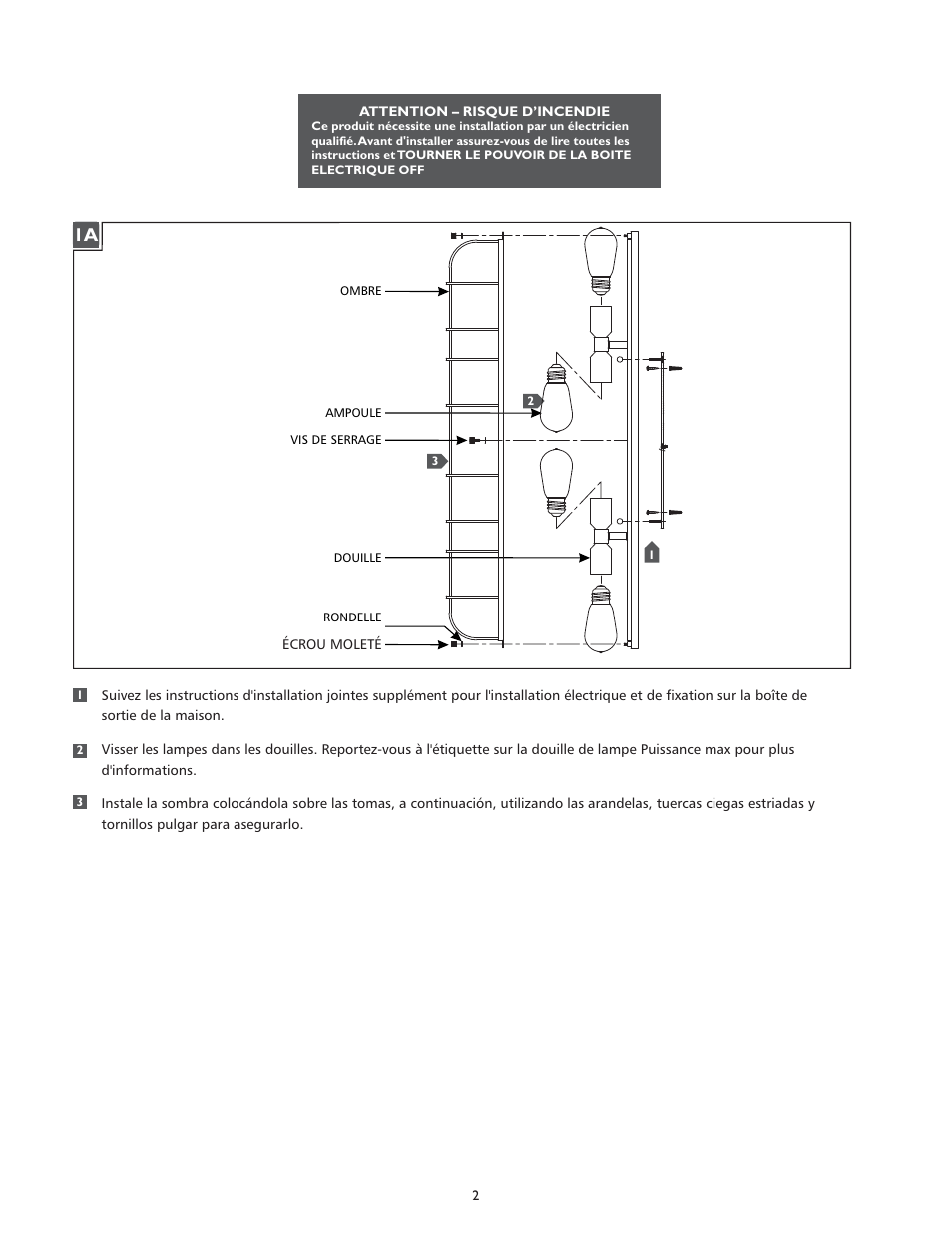 Feiss VS36004 User Manual | Page 2 / 4
