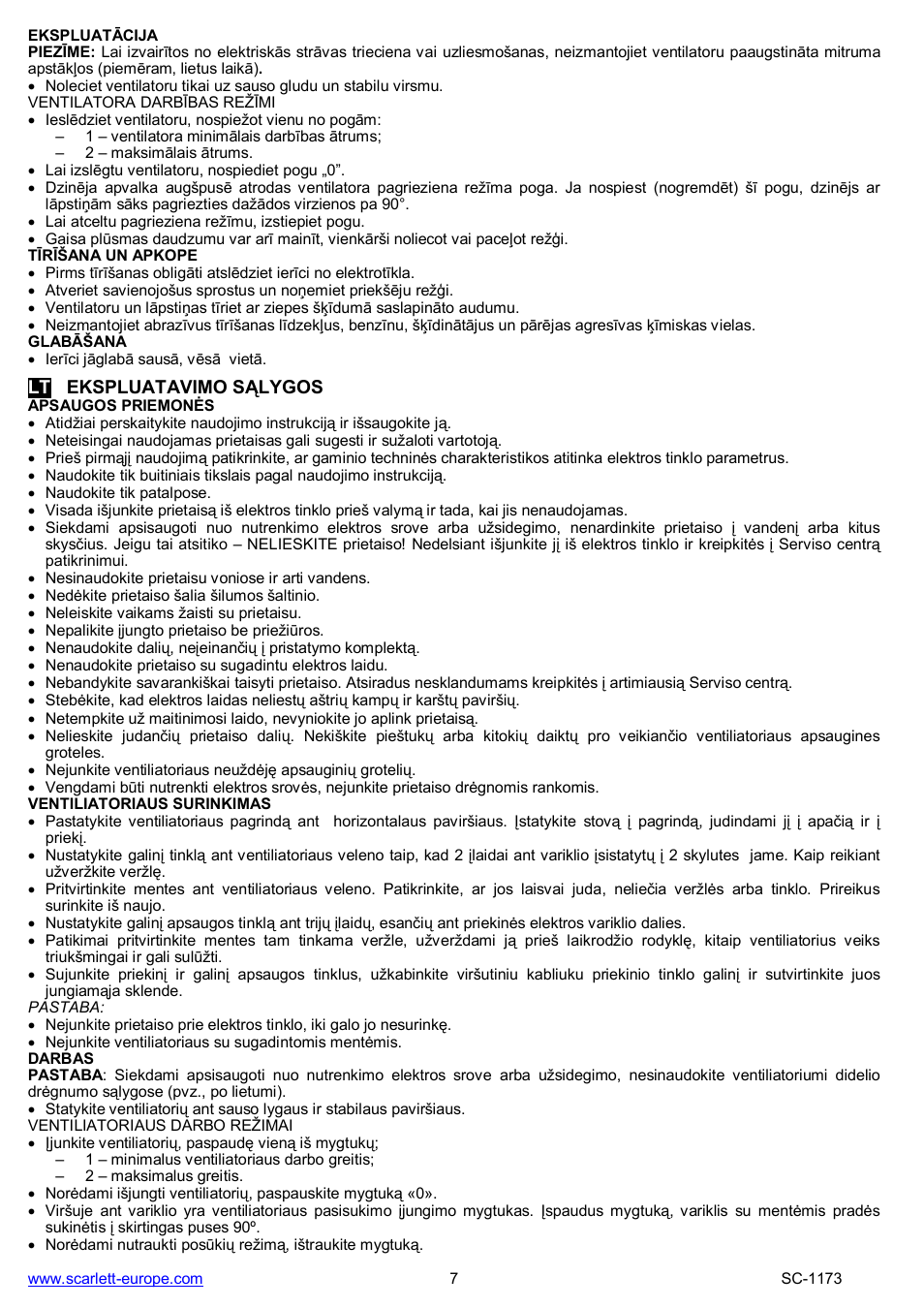 Scarlett SC-1173 User Manual | Page 7 / 8