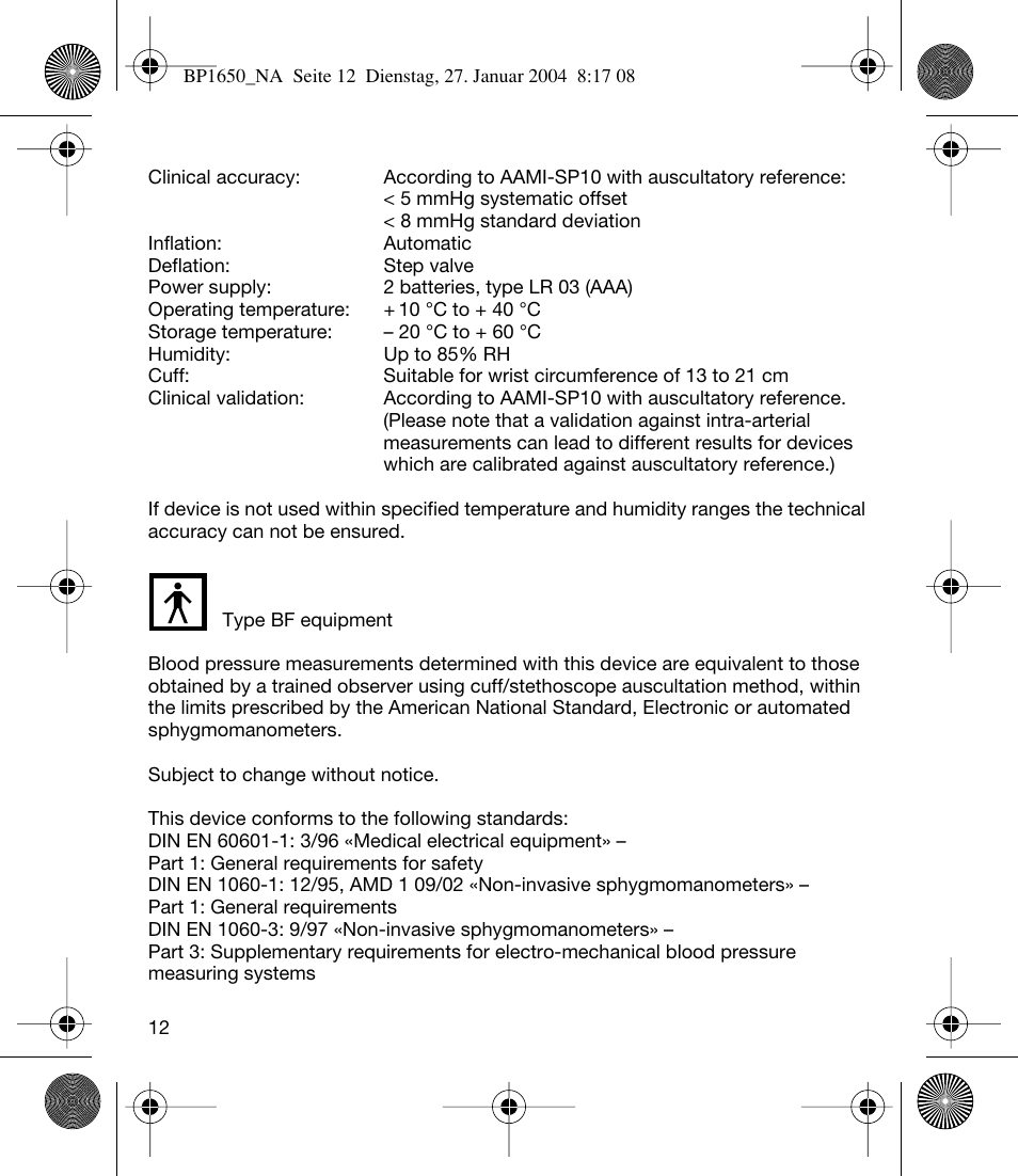 Braun bp1600 User Manual | Page 12 / 39