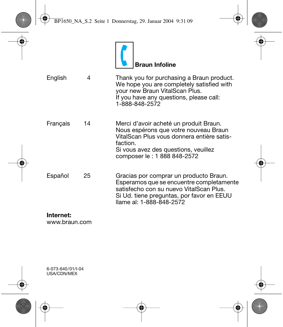 Braun bp1600 User Manual | Page 2 / 39