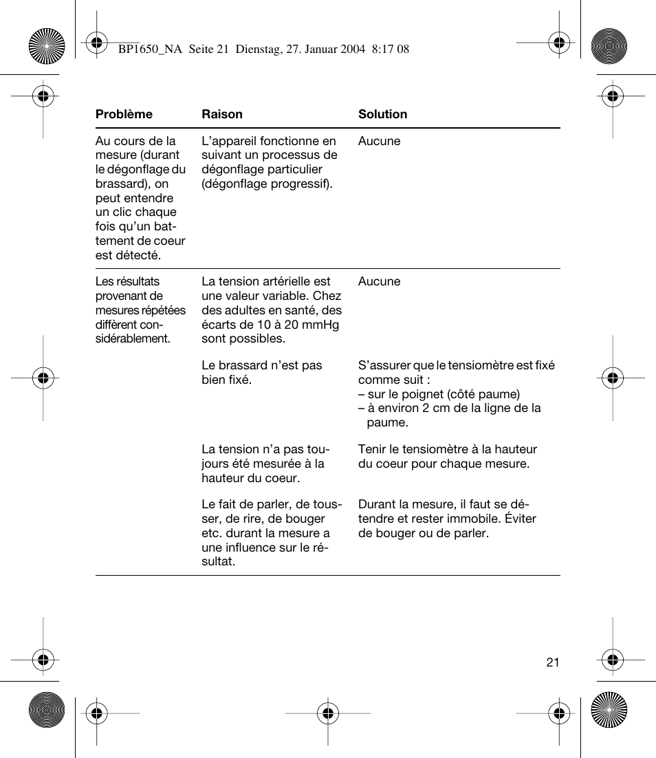 Braun bp1600 User Manual | Page 21 / 39