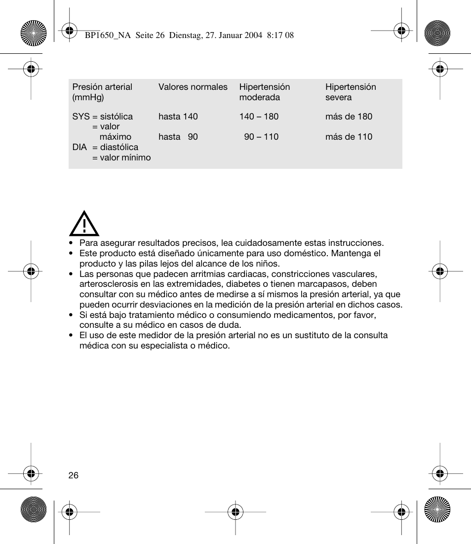 Braun bp1600 User Manual | Page 26 / 39