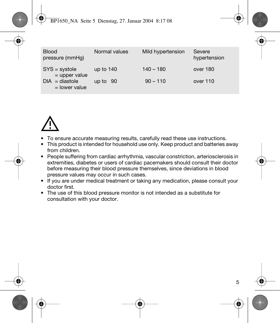 Braun bp1600 User Manual | Page 5 / 39