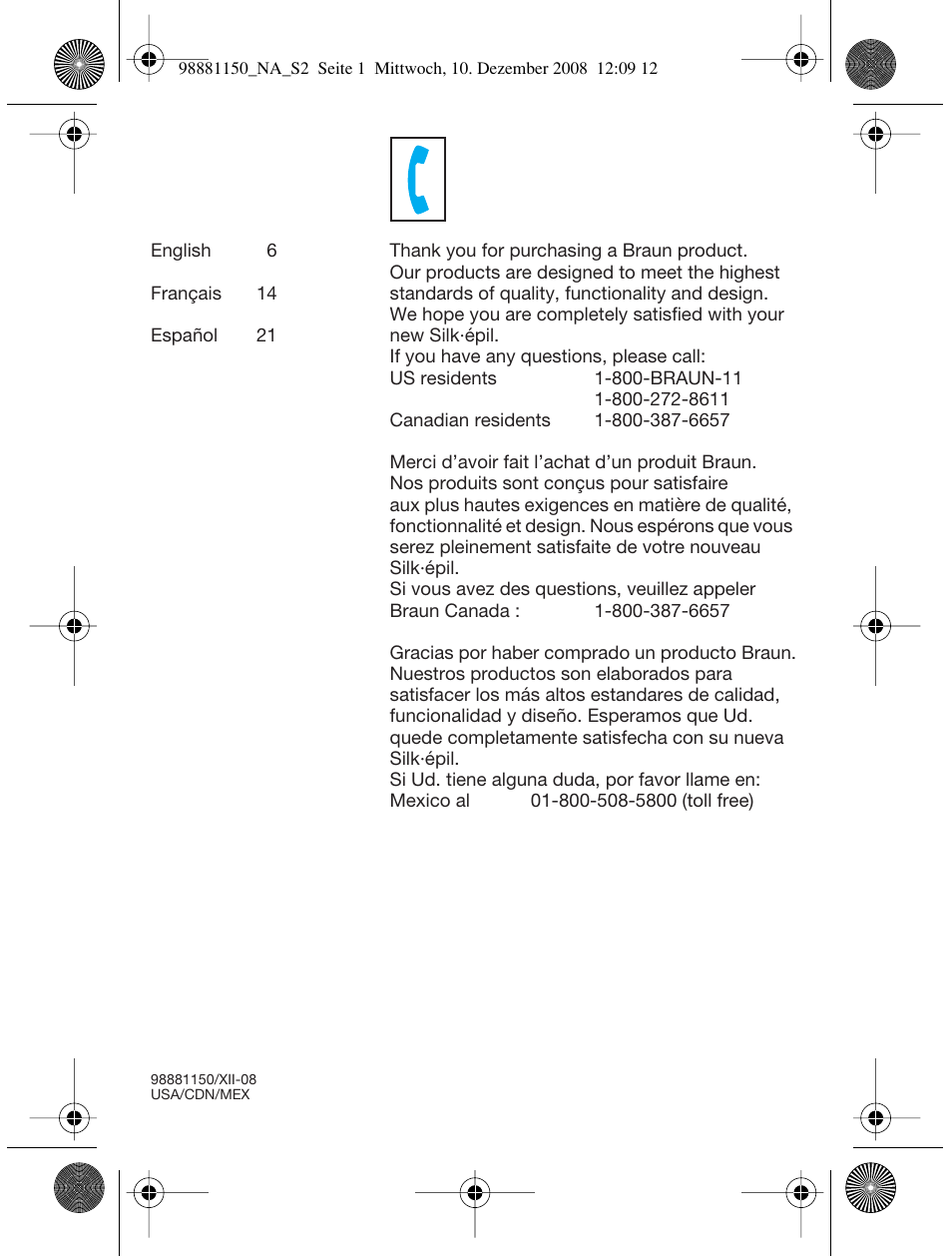 Braun 5180 User Manual | Page 2 / 26