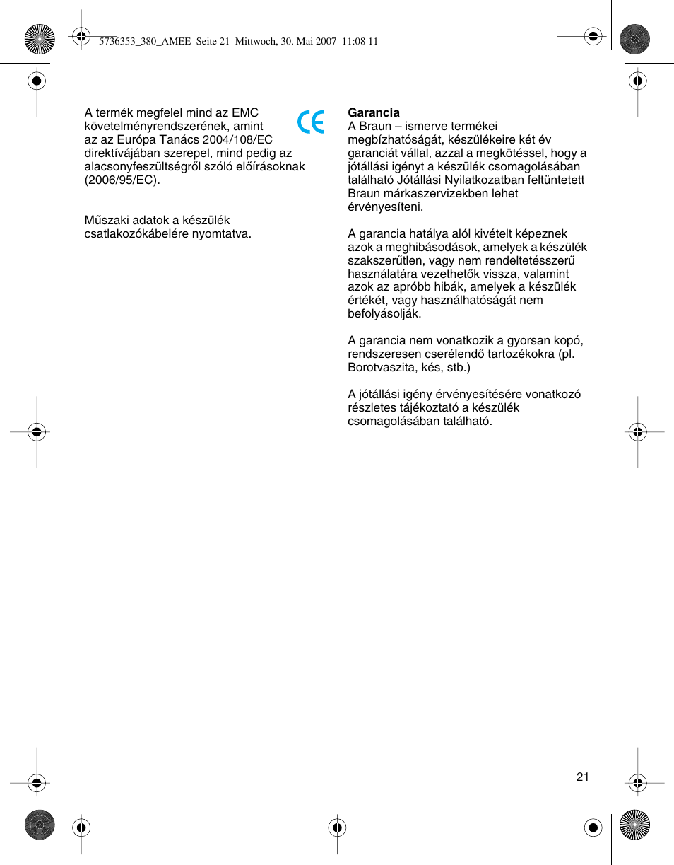 Braun 5736 User Manual | Page 21 / 40