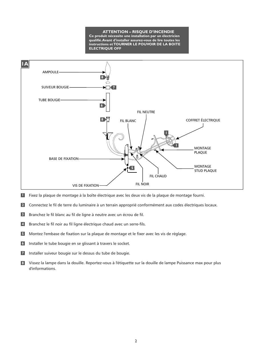 Feiss WB1601 User Manual | Page 2 / 4