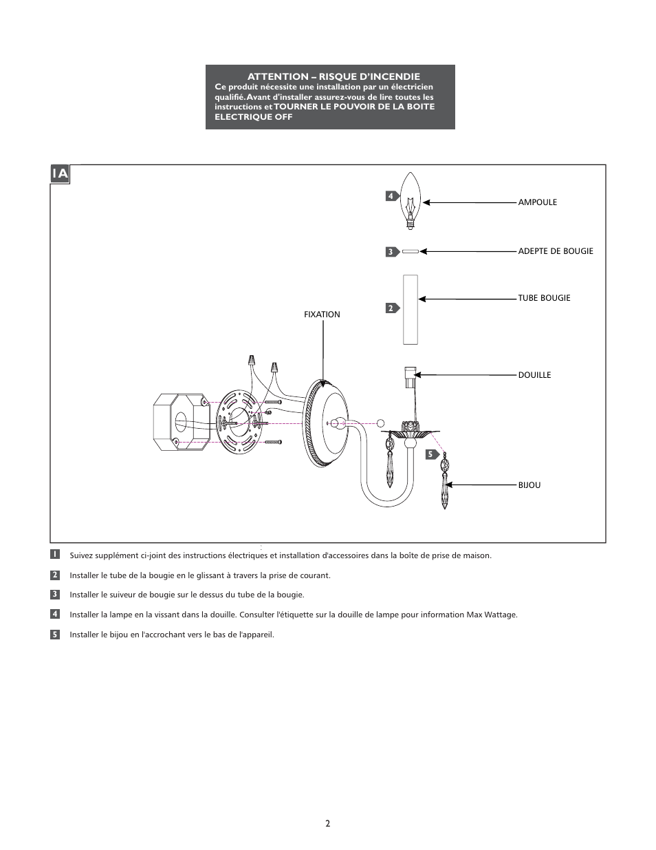 Feiss WB1603 User Manual | Page 2 / 4