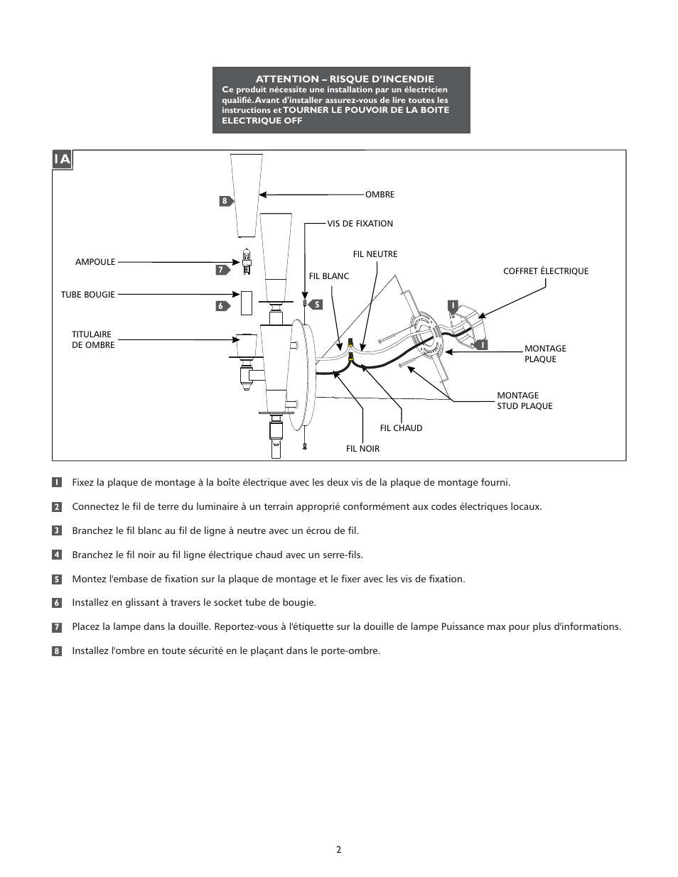 Feiss WB1607 User Manual | Page 2 / 4