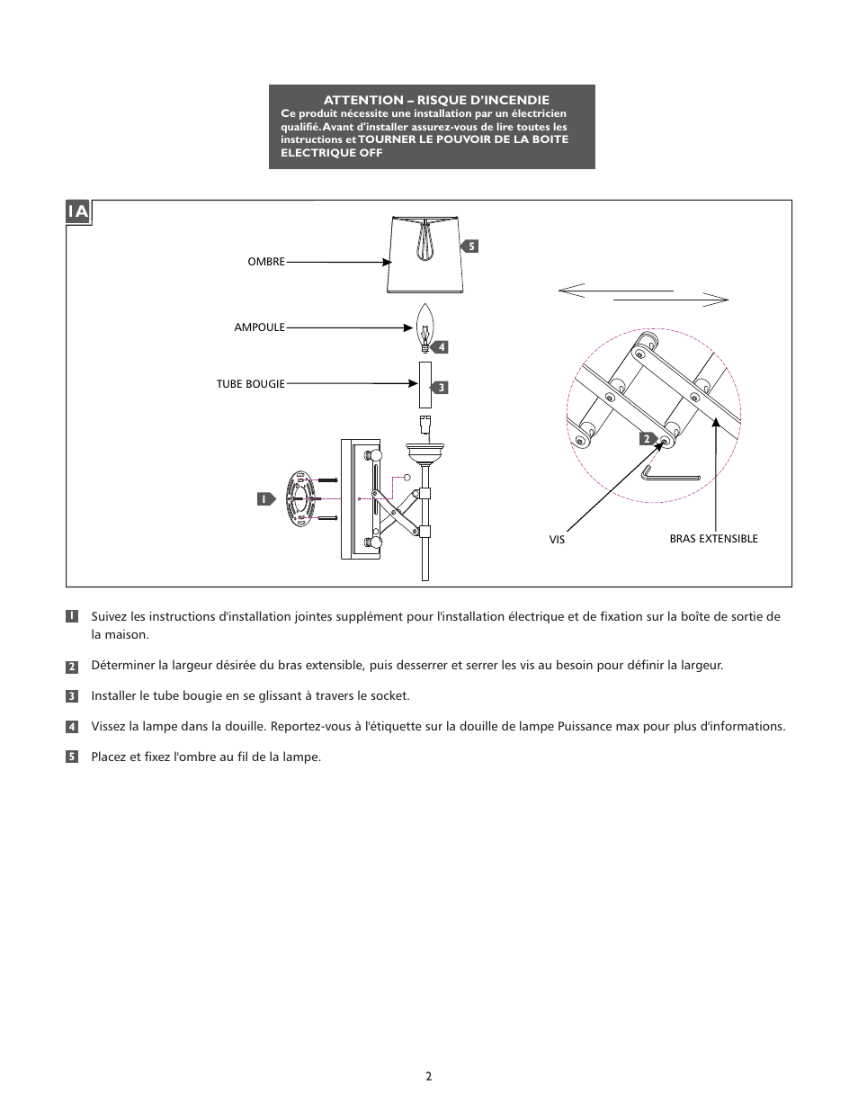 Feiss WB1608 User Manual | Page 2 / 4
