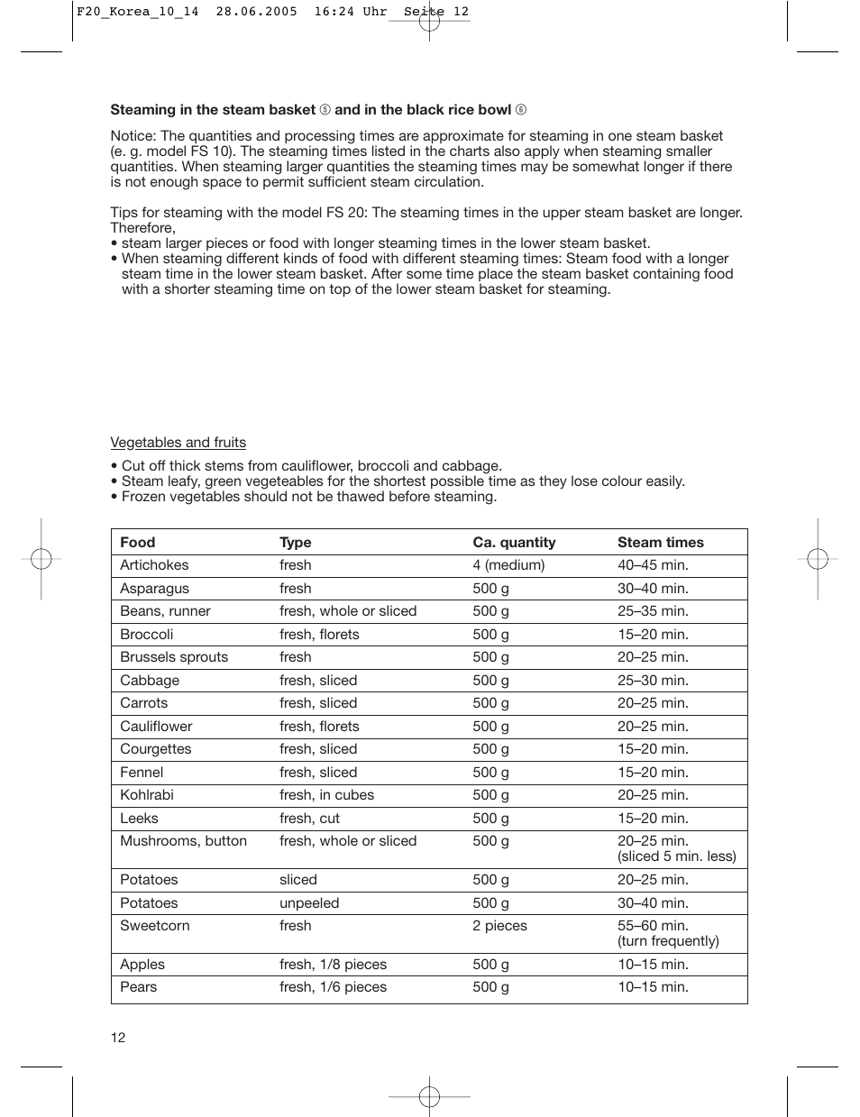 Braun FS20 User Manual | Page 11 / 13