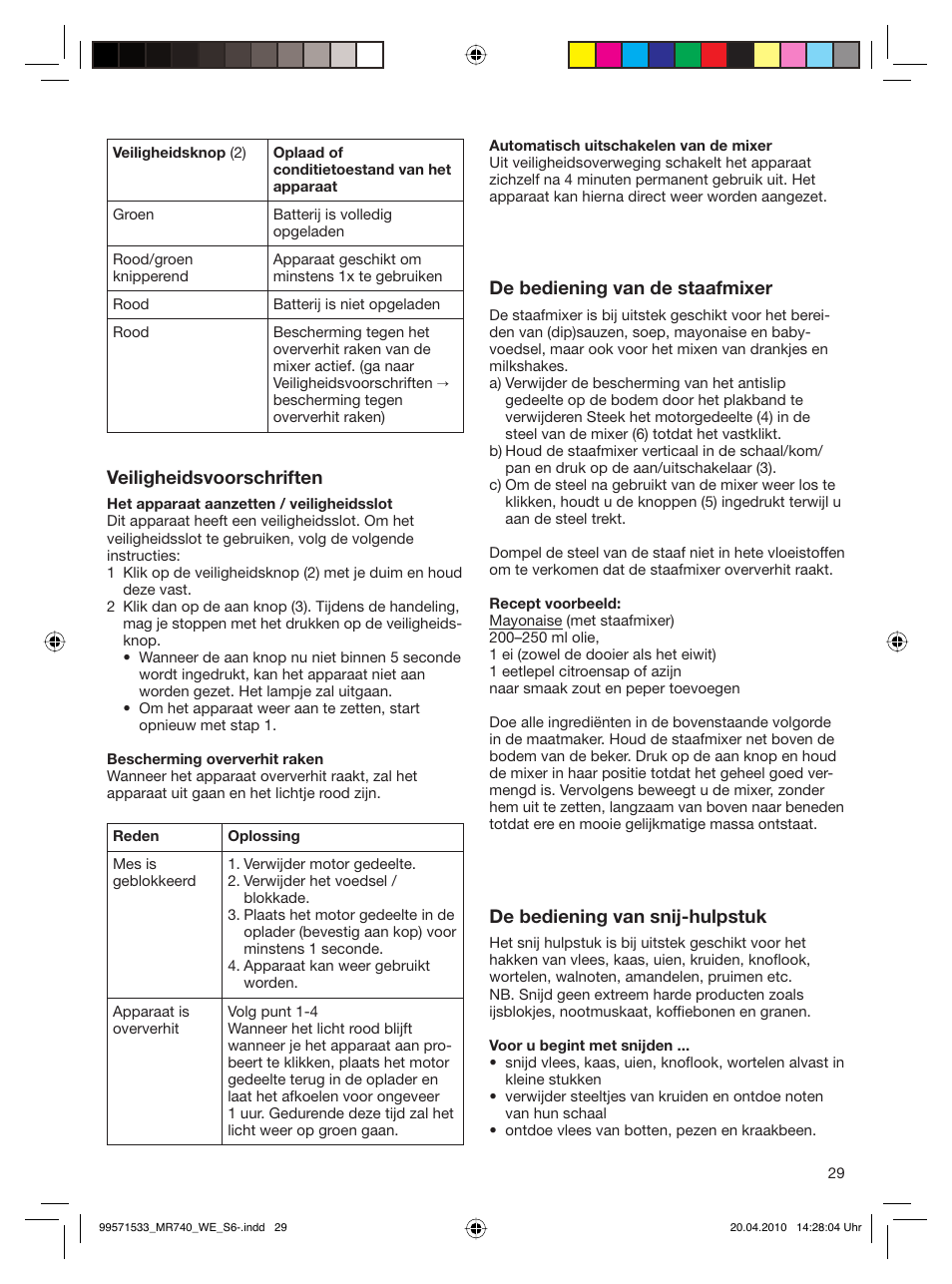 Braun Cordless Hand Processor MR 740 CC User Manual | Page 28 / 45