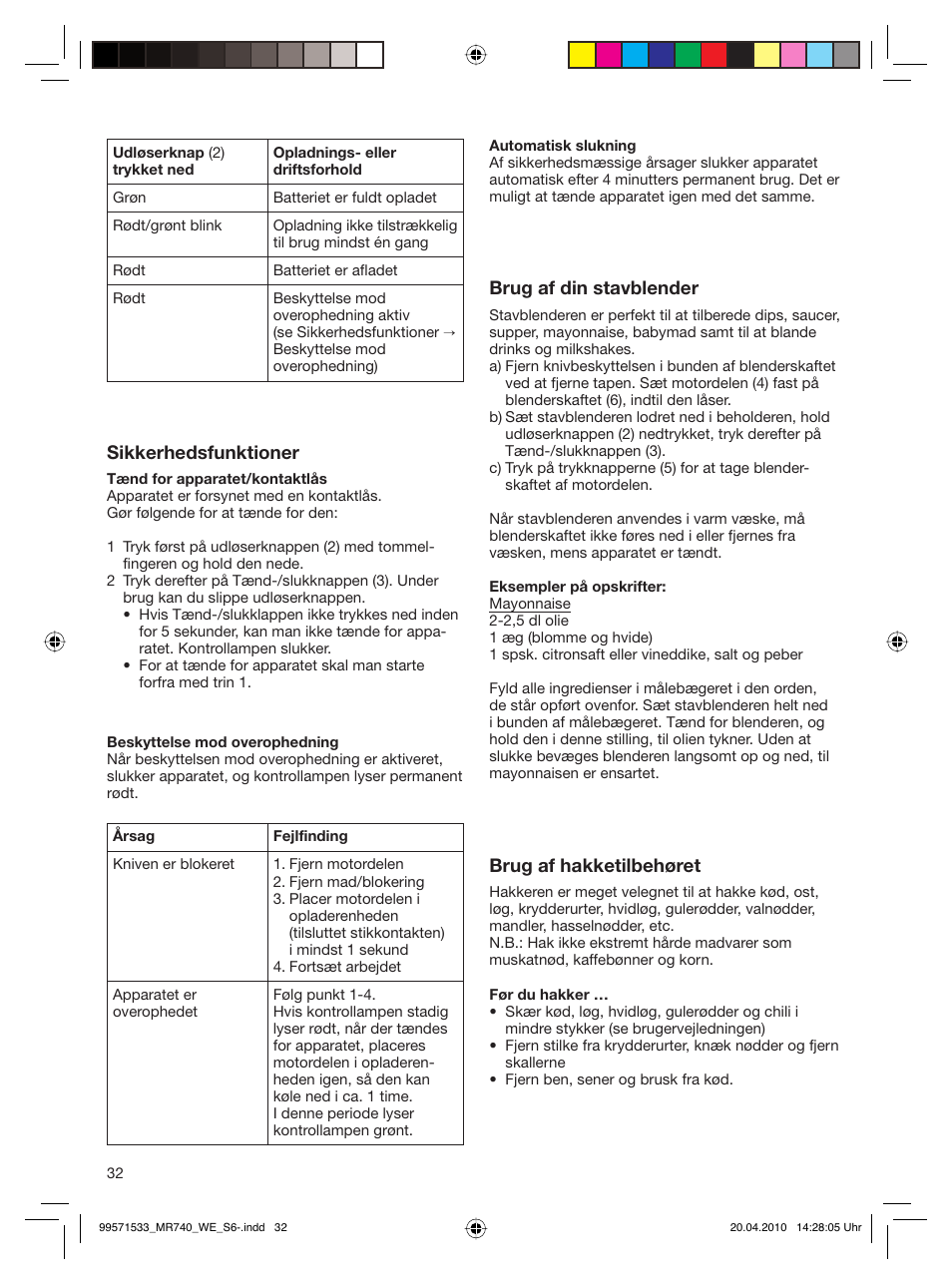 Braun Cordless Hand Processor MR 740 CC User Manual | Page 31 / 45