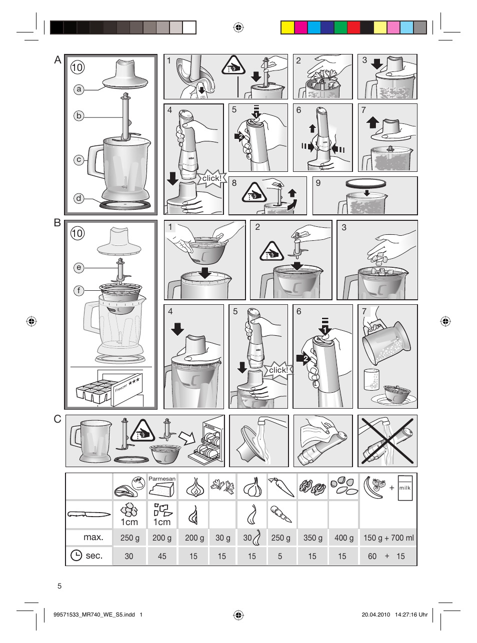 Bc a | Braun Cordless Hand Processor MR 740 CC User Manual | Page 4 / 45